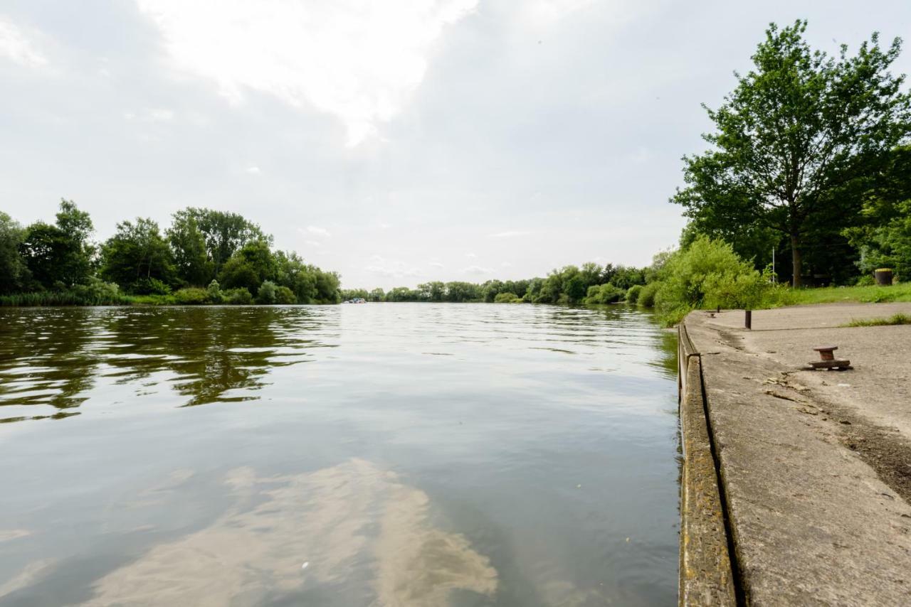 Weserwohnung - Bootshaus Urlaub Am Wasser Hamelin Luaran gambar
