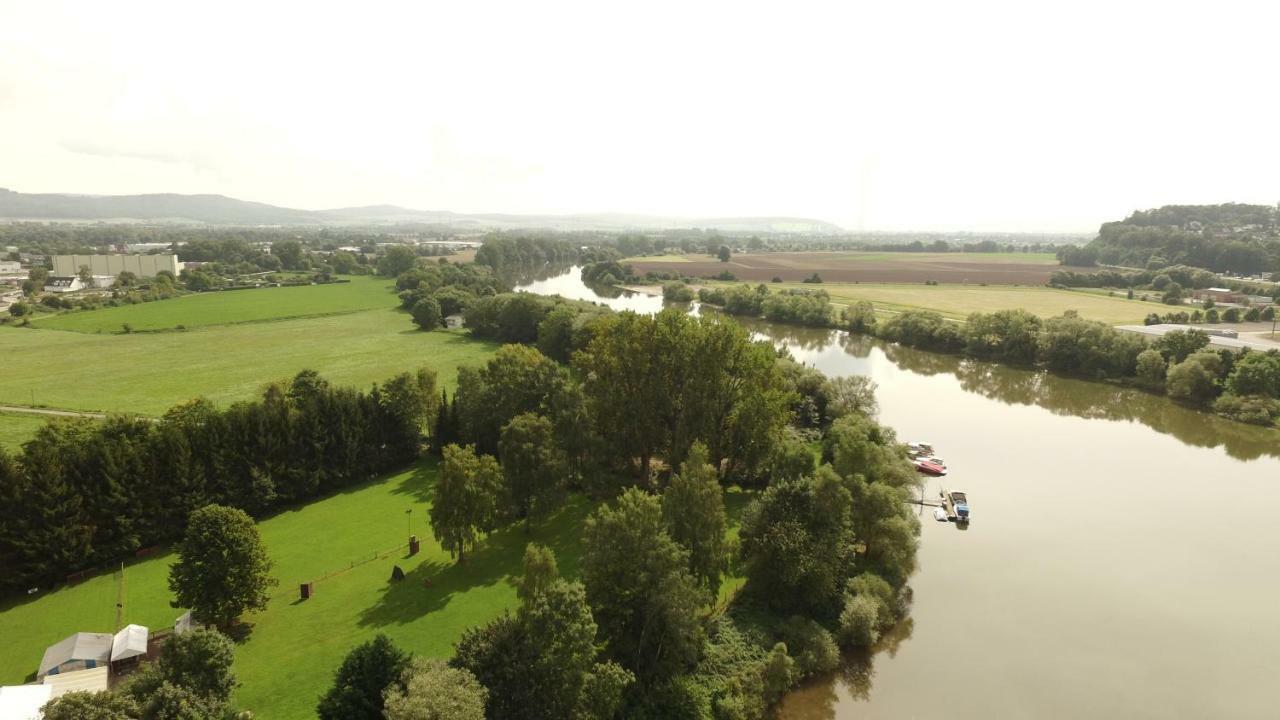 Weserwohnung - Bootshaus Urlaub Am Wasser Hamelin Luaran gambar